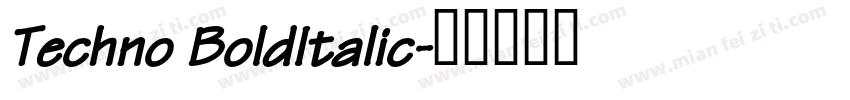 Techno BoldItalic字体转换